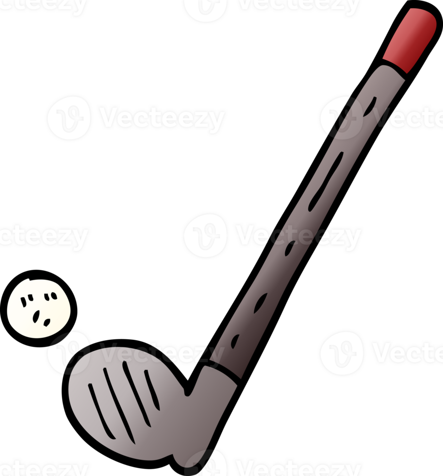 cartoon doodle golf club and ball png