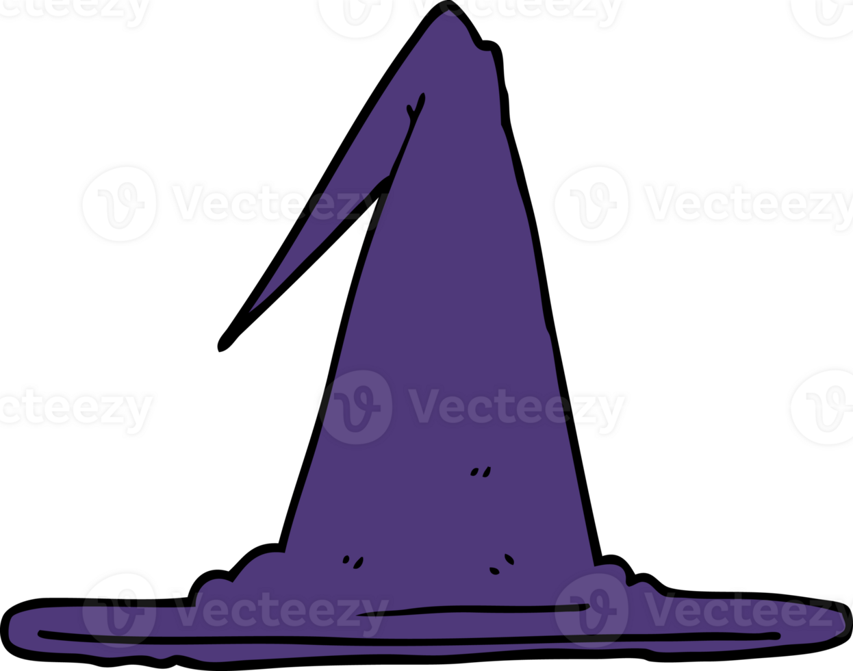 cartoon doodle witch hat png