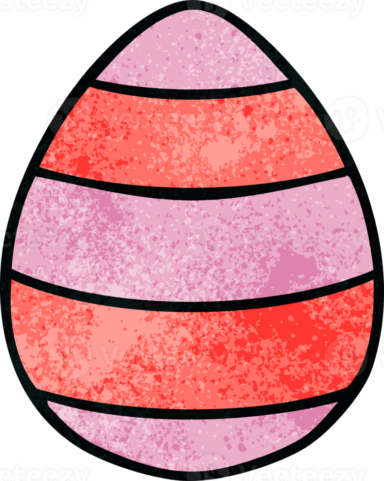 hand drawn quirky cartoon easter egg png