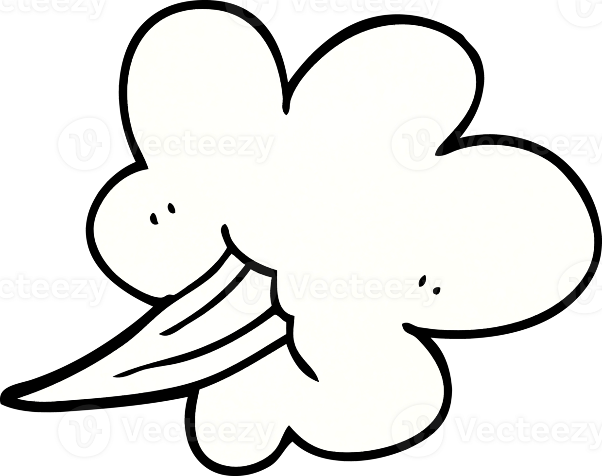cartoon doodle gust of air png