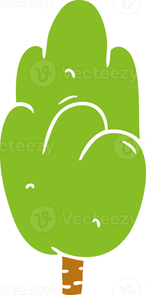 hand drawn cartoon doodle single green tree png
