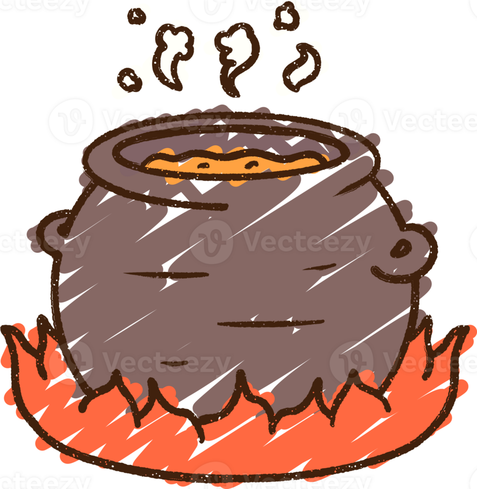 Bubbling Cauldron Chalk Drawing png