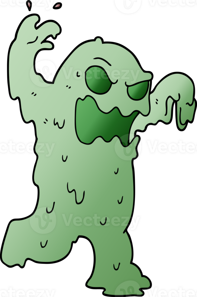 cartoon doodle slime monster png