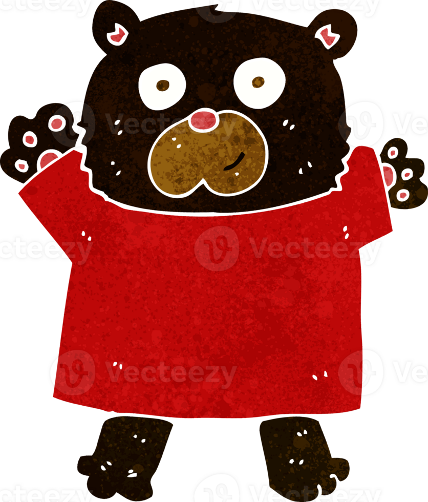 cartoon cute black bear png