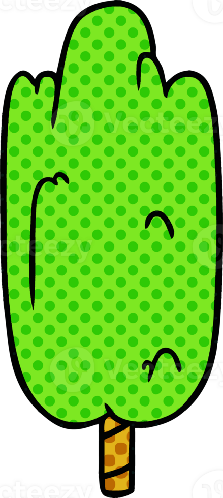 hand drawn cartoon doodle single green tree png