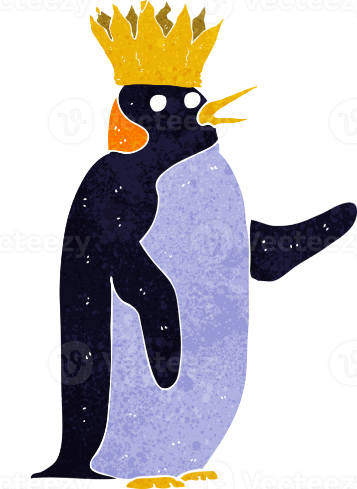 tekenfilm keizer pinguïn golvend png