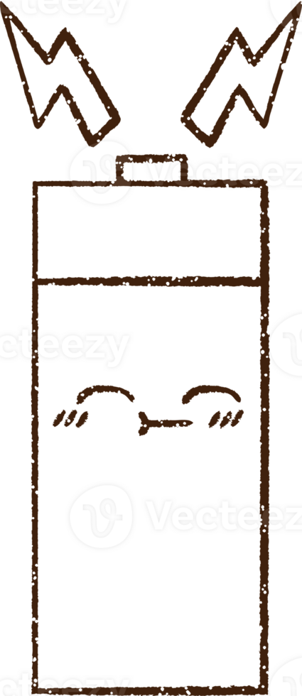 Battery Charcoal Drawing png