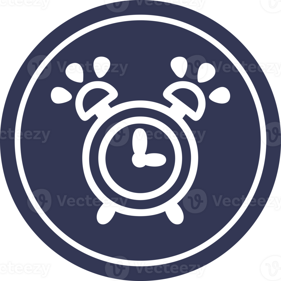 ringing alarm clock circular icon symbol png