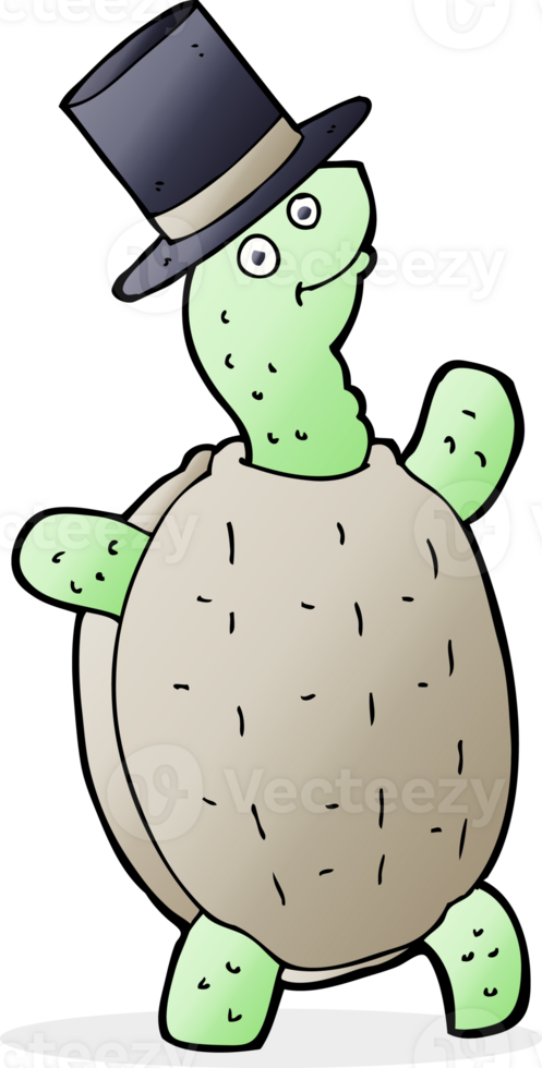 cartoon turtle in top hat png