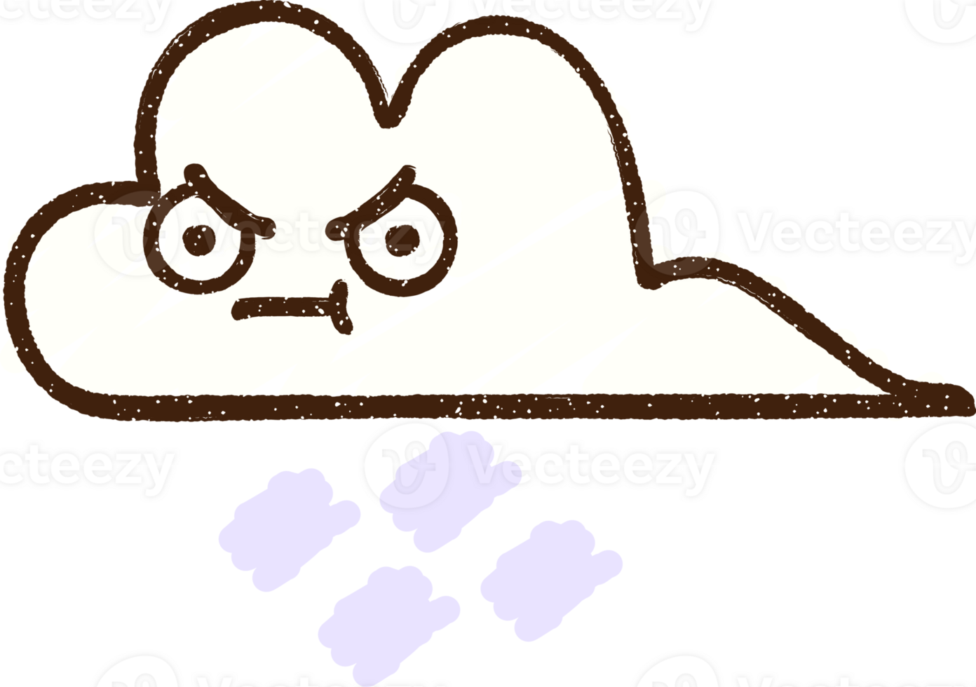 Rain Cloud Chalk Drawing png