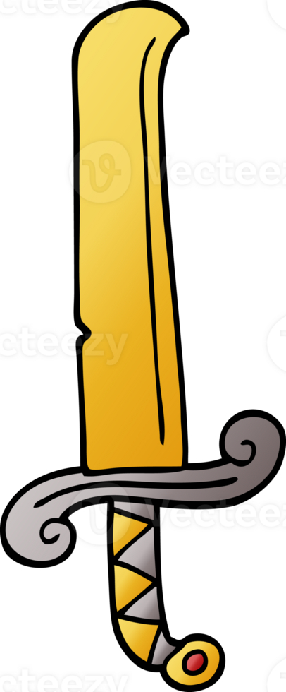 cartoon doodle ancient sword png
