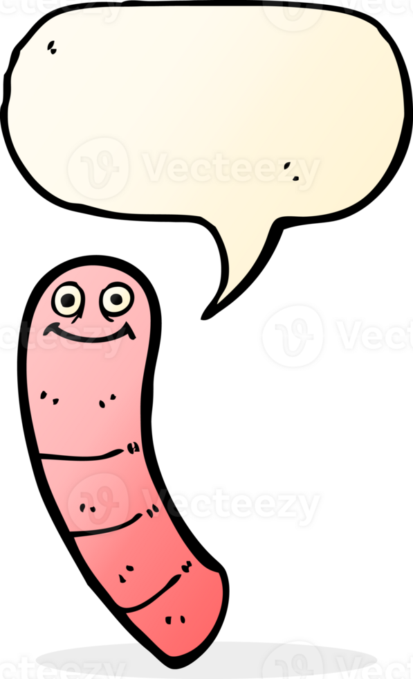 cartoon worm with speech bubble png