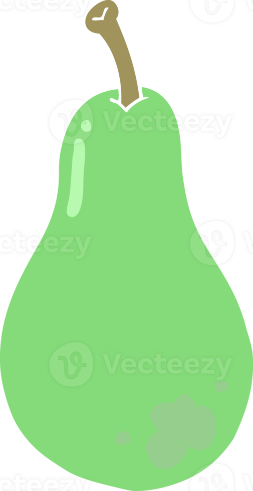 flat color style cartoon pear png