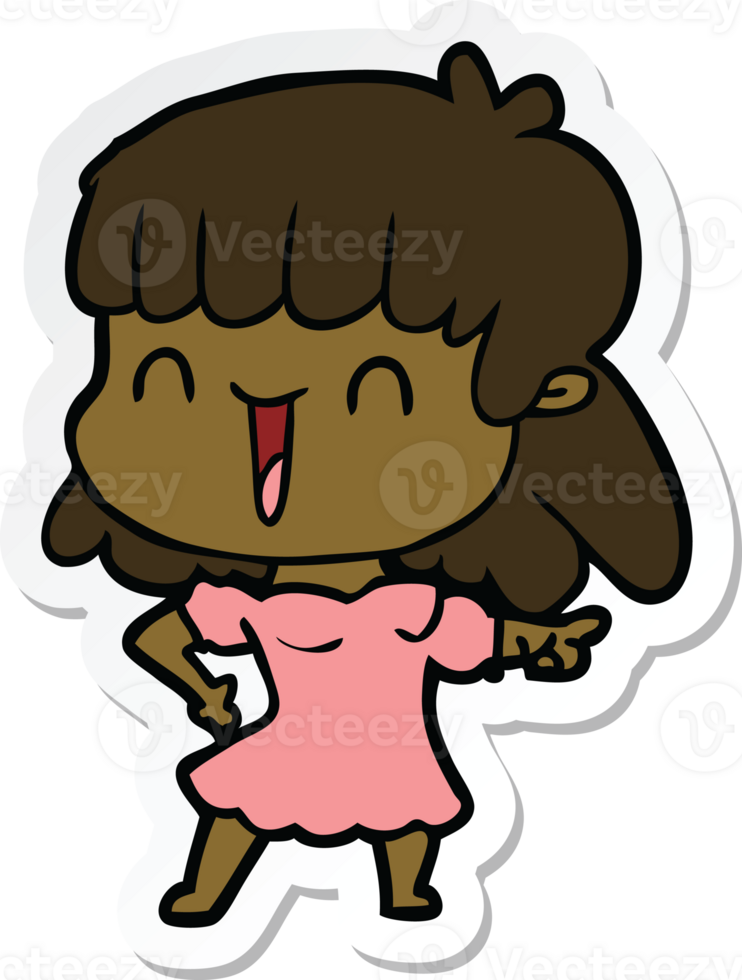 sticker of a cartoon woman png