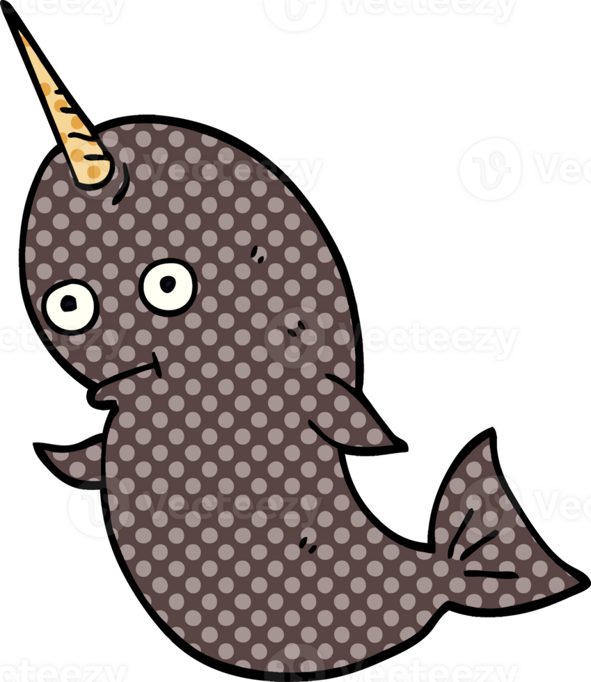 cartoon doodle narwhal png