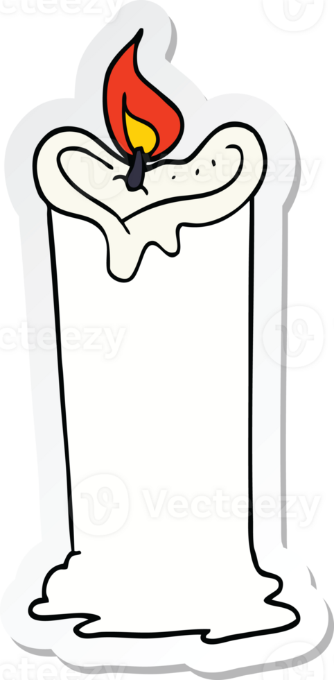sticker of a cartoon candle png