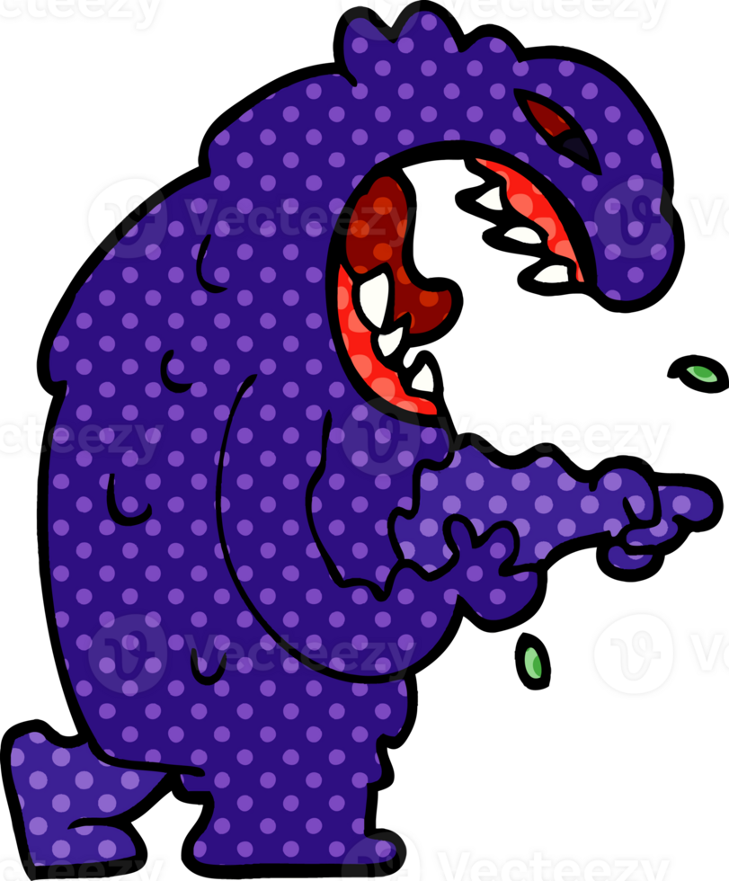 cartoon doodle halloween monster png
