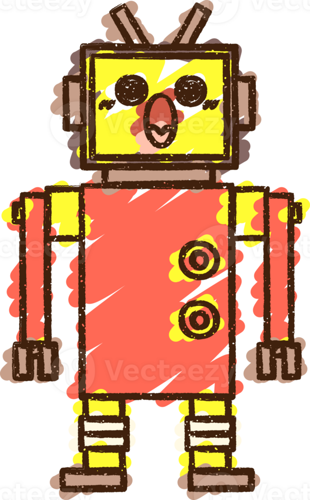 Robot Chalk Drawing png