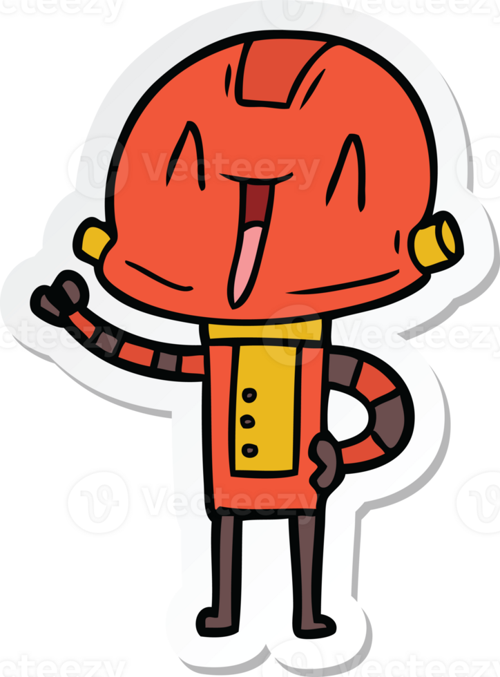 sticker of a cartoon robot png