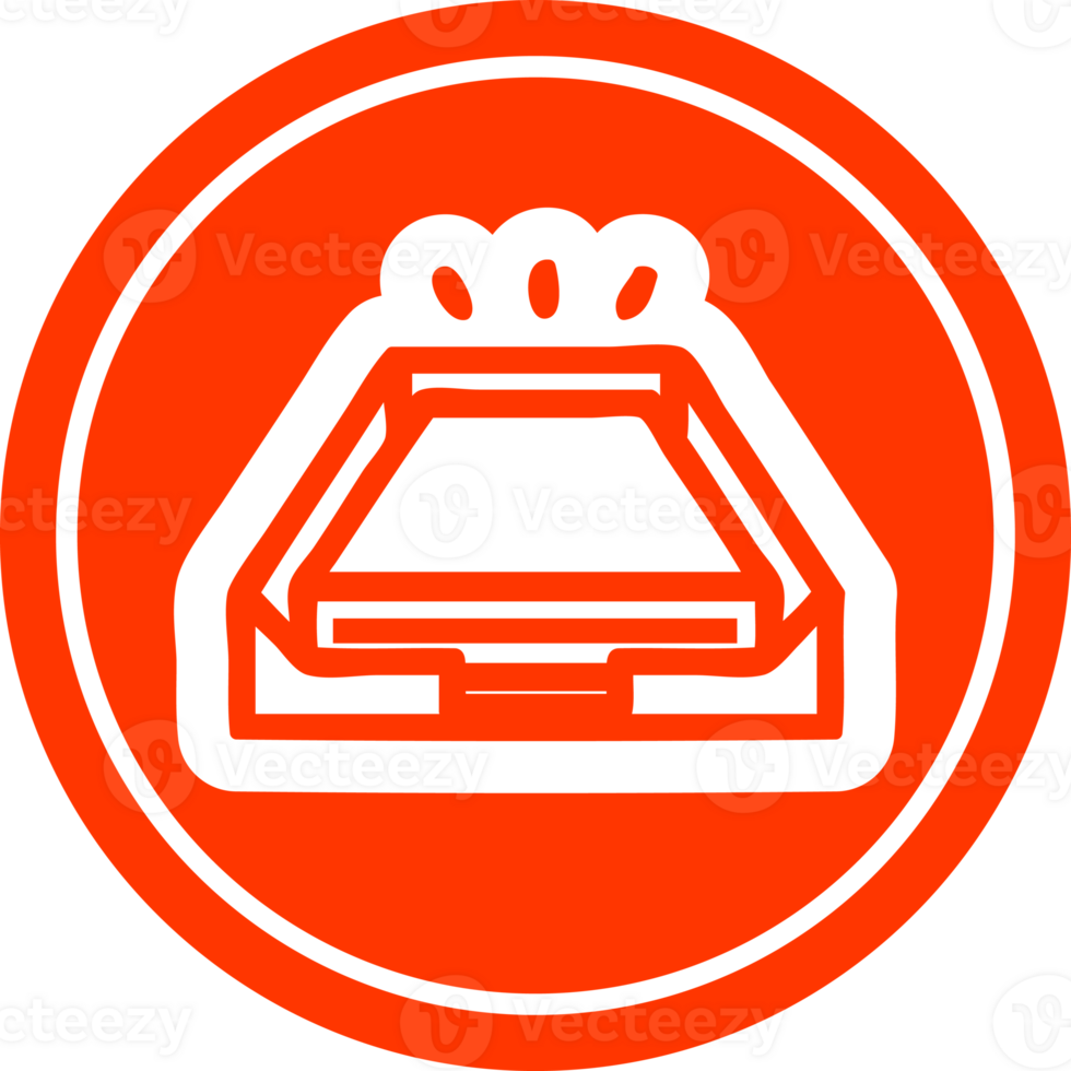 low office paper stack circular icon symbol png