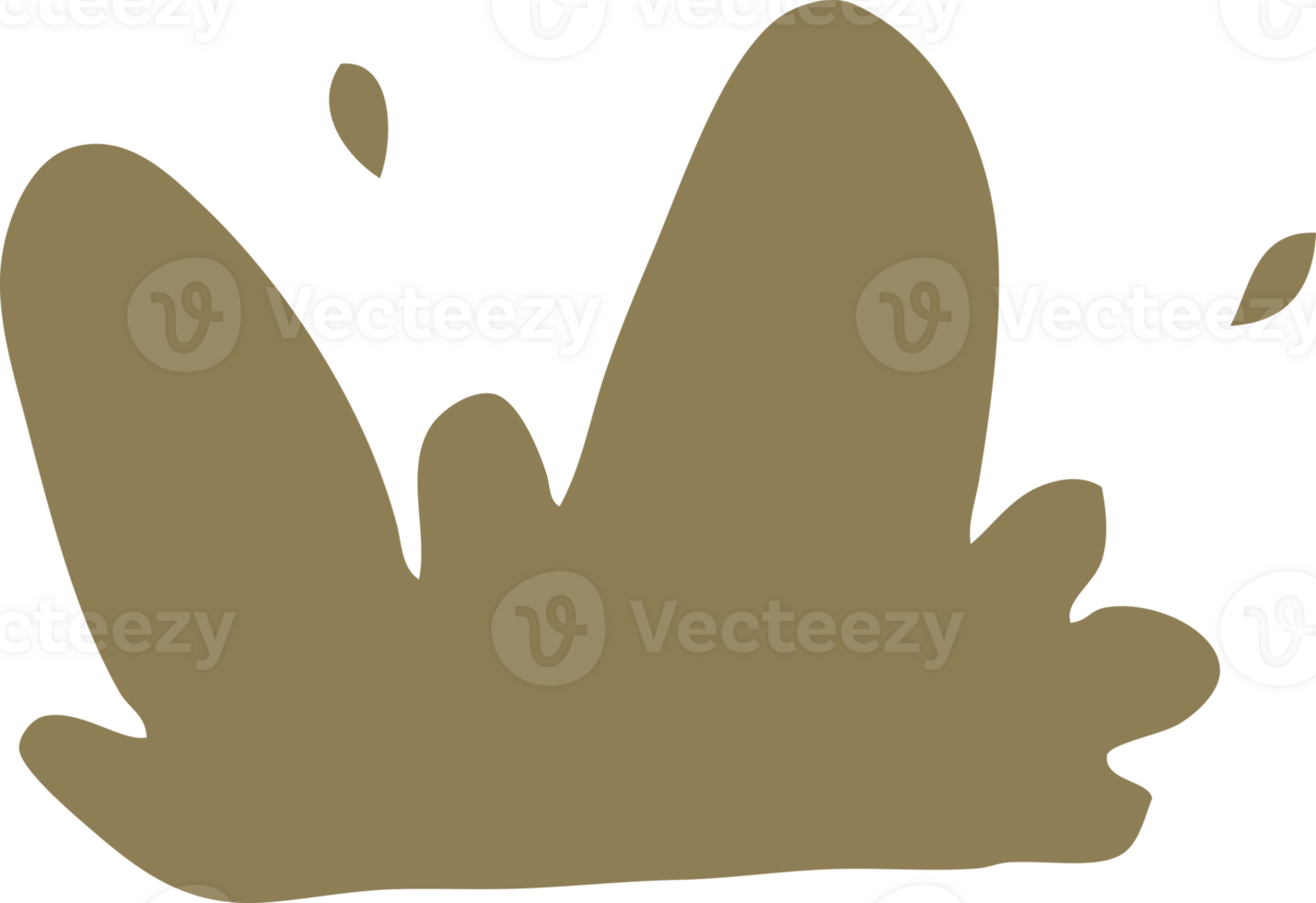 cartoon doodle mud splat png