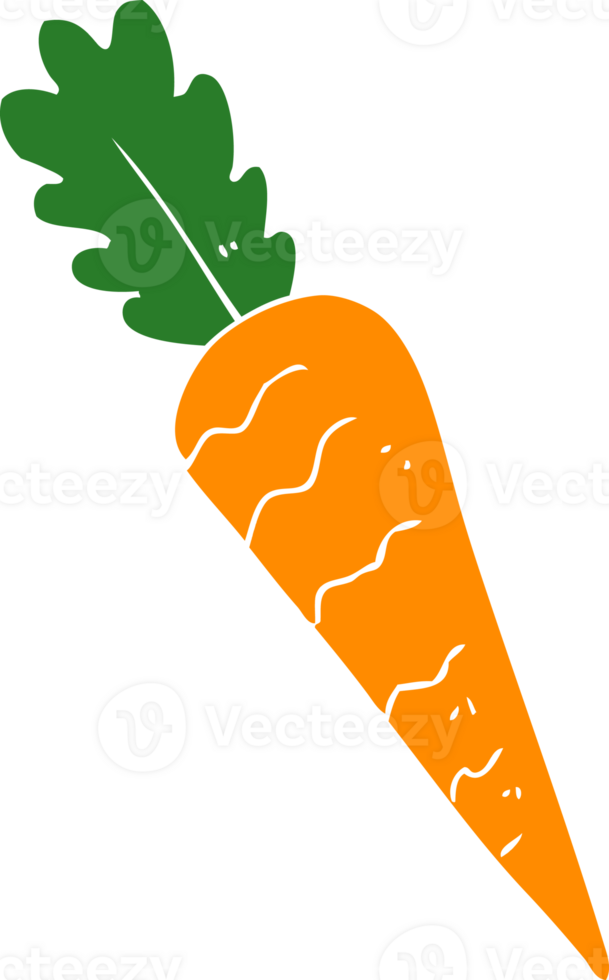 flat color style cartoon carrot png