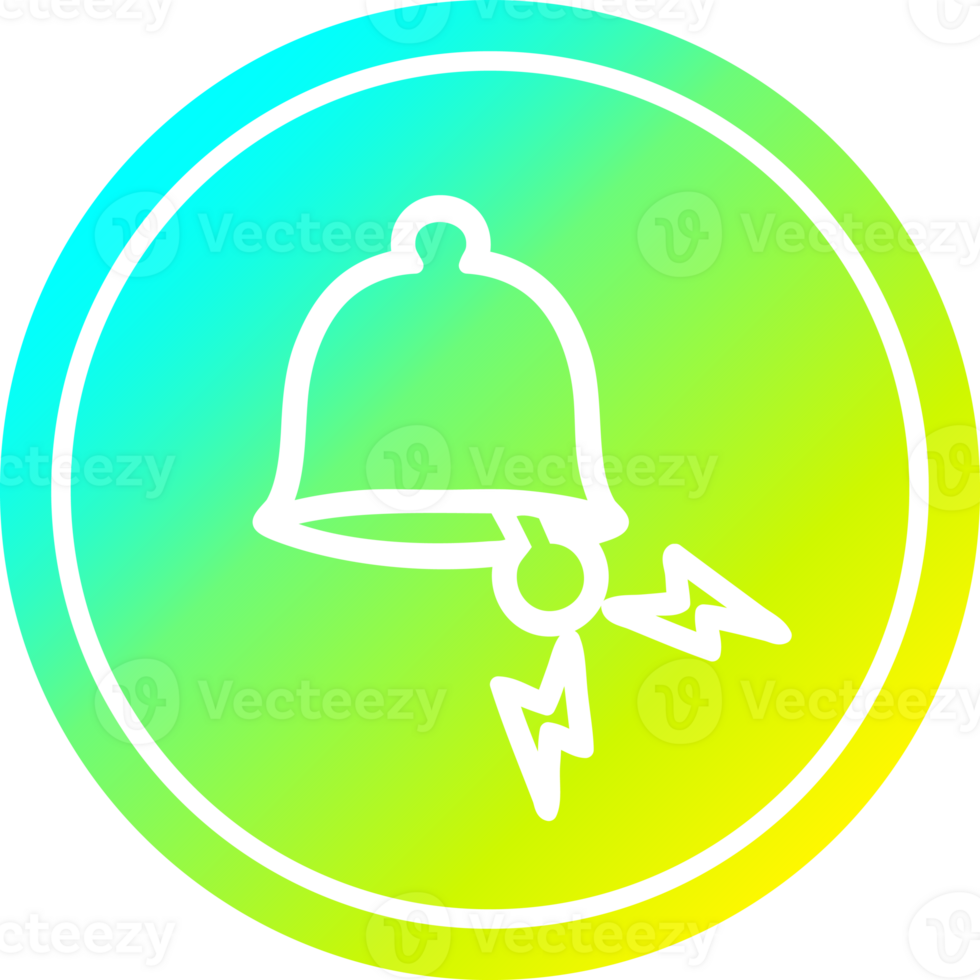 ringing bell circular icon with cool gradient finish png