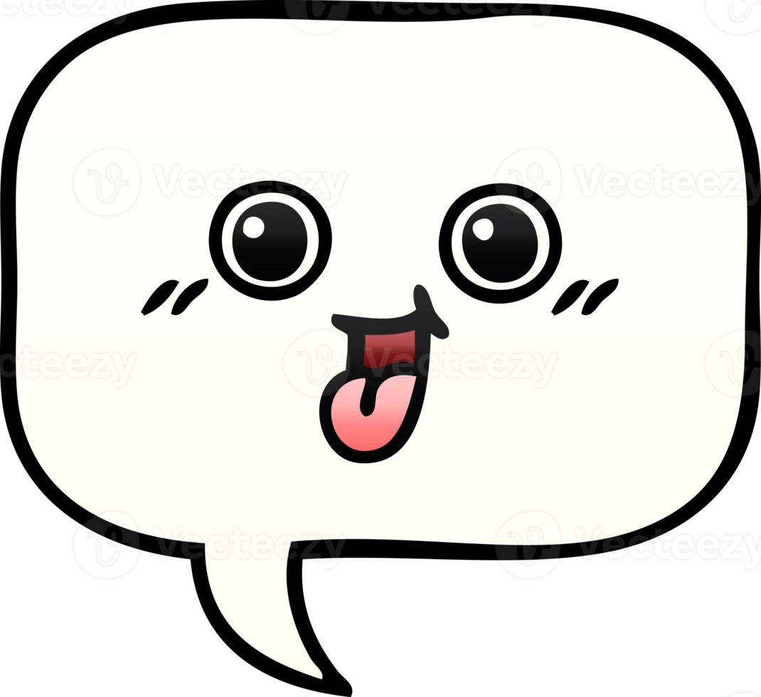 gradient shaded cartoon of a speech bubble png