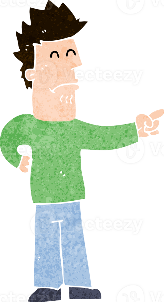cartoon man pointing png