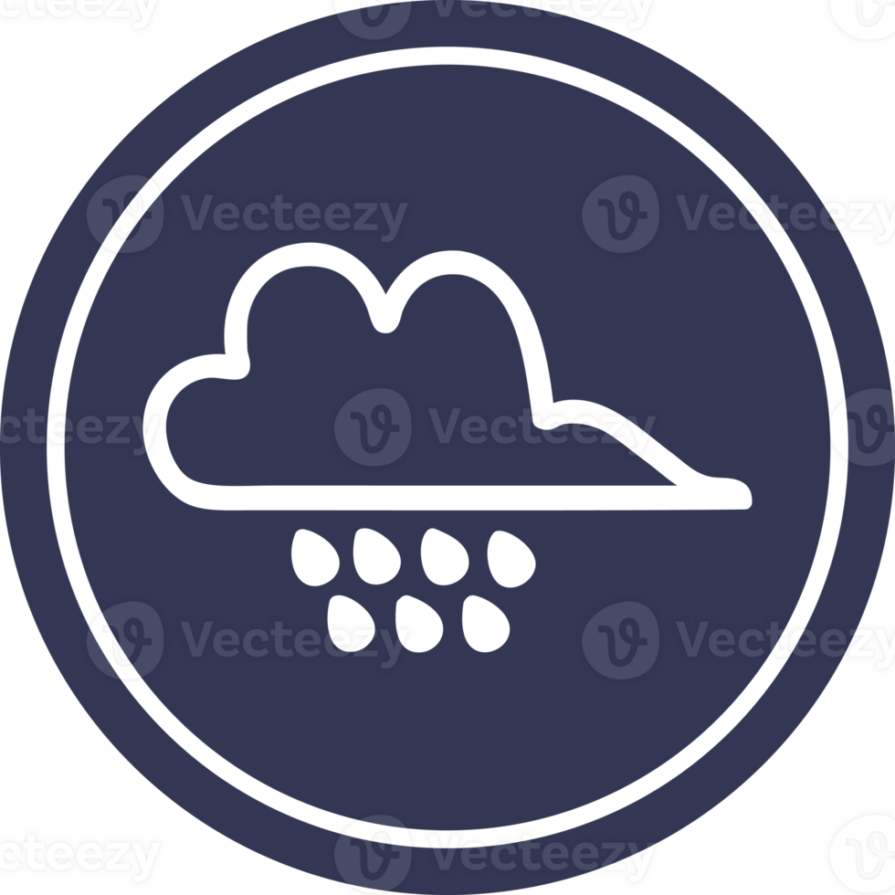 rain cloud circular icon symbol png