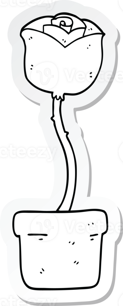 sticker of a cartoon flower png
