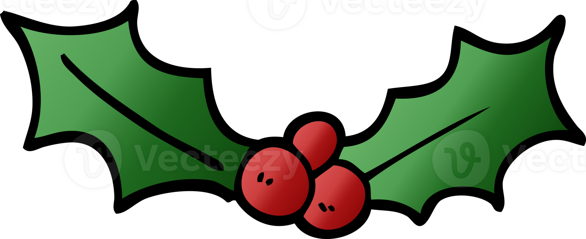 cartoon doodle holly twig png