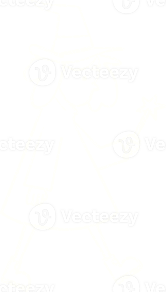 Witch Walking Chalk Drawing png
