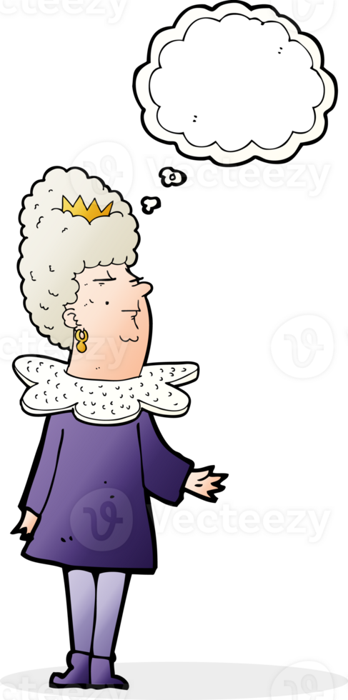 tecknad serie drottning med trodde bubbla png