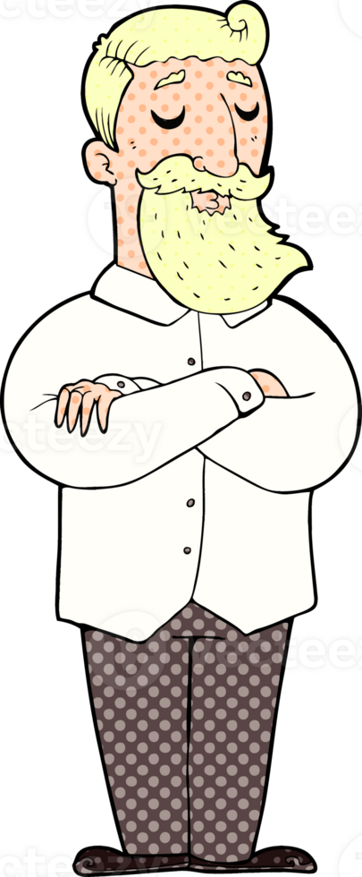 cartoon hipster man png