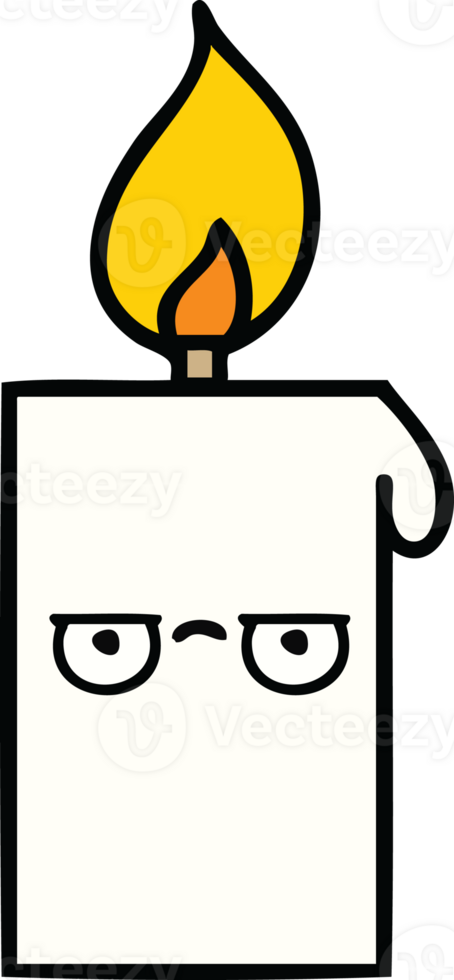 cute cartoon of a lit candle png
