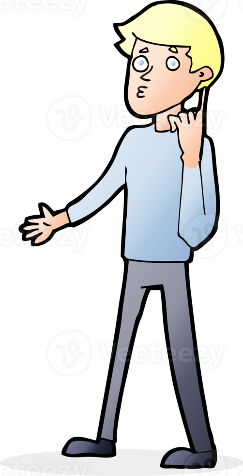 cartoon man asking question png