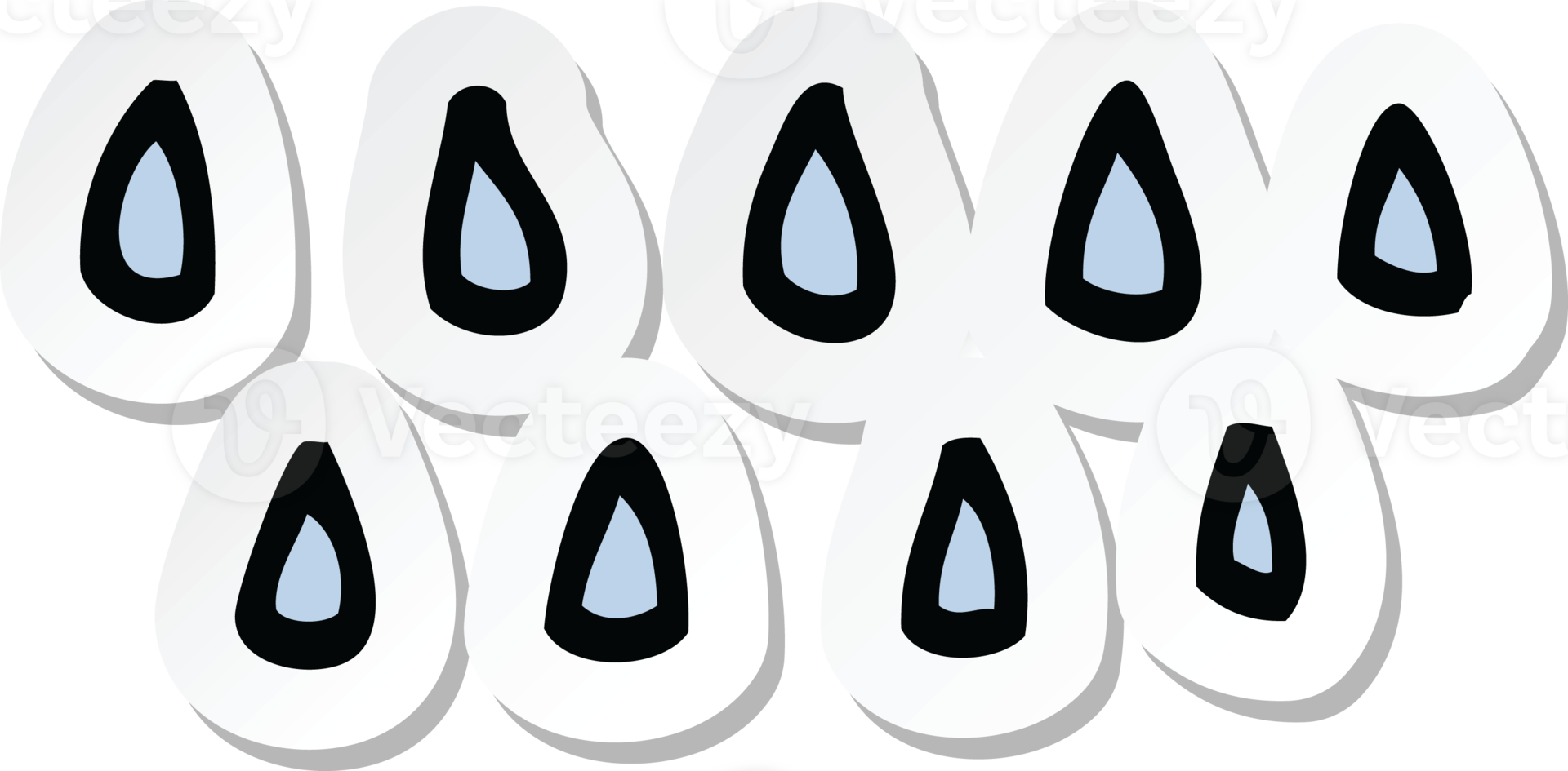 sticker of a cartoon rain png