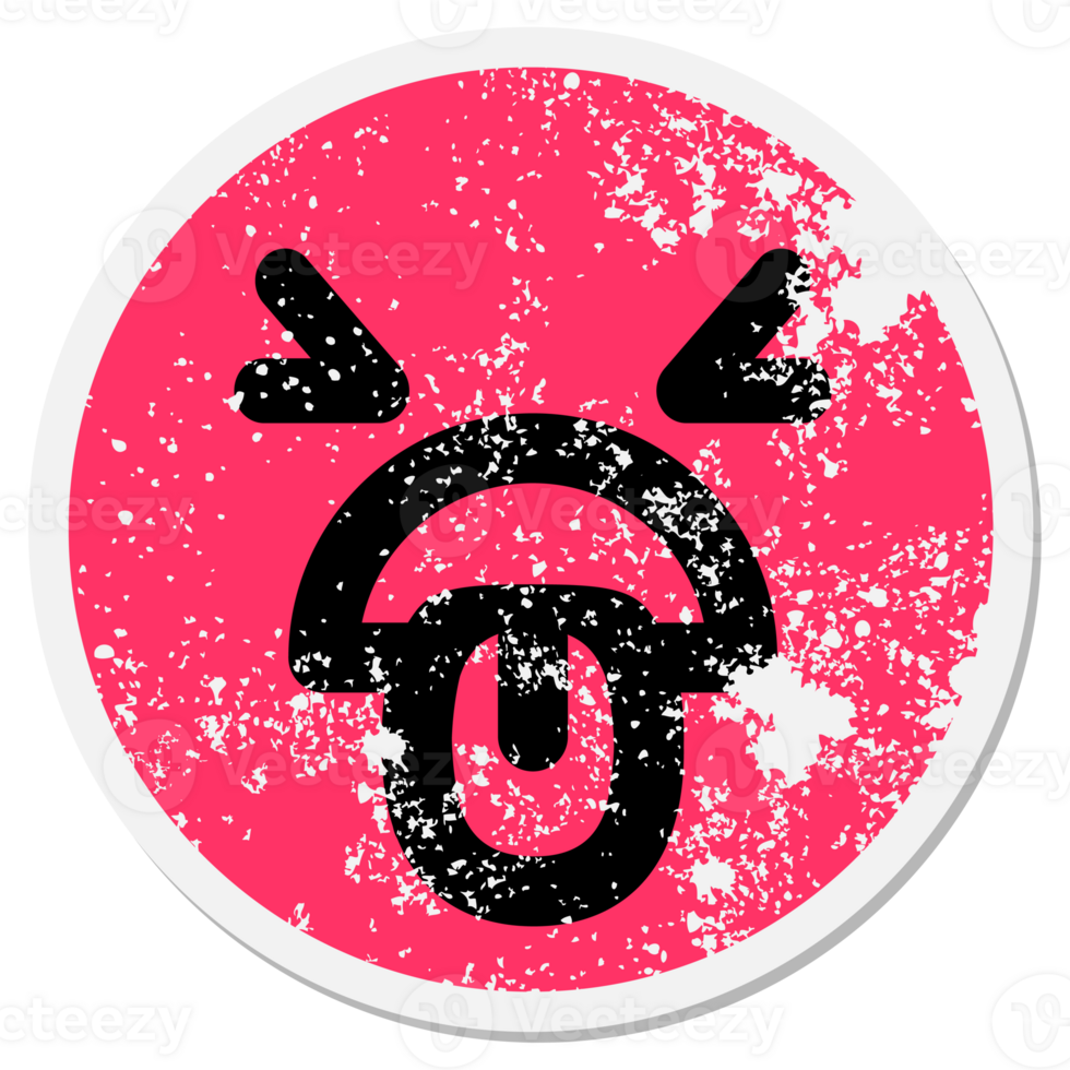 angry face circle png