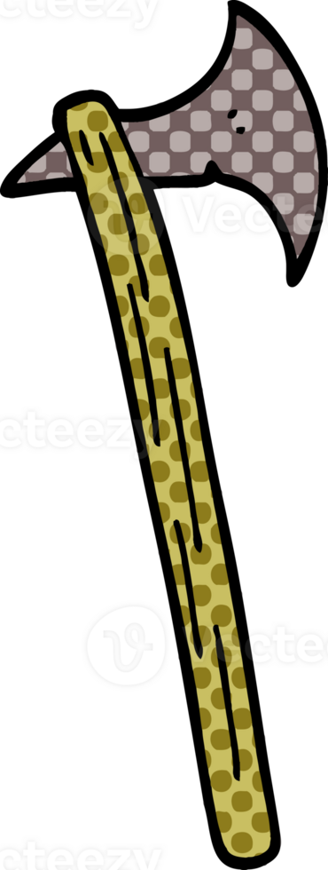 cartoon doodle long axe png