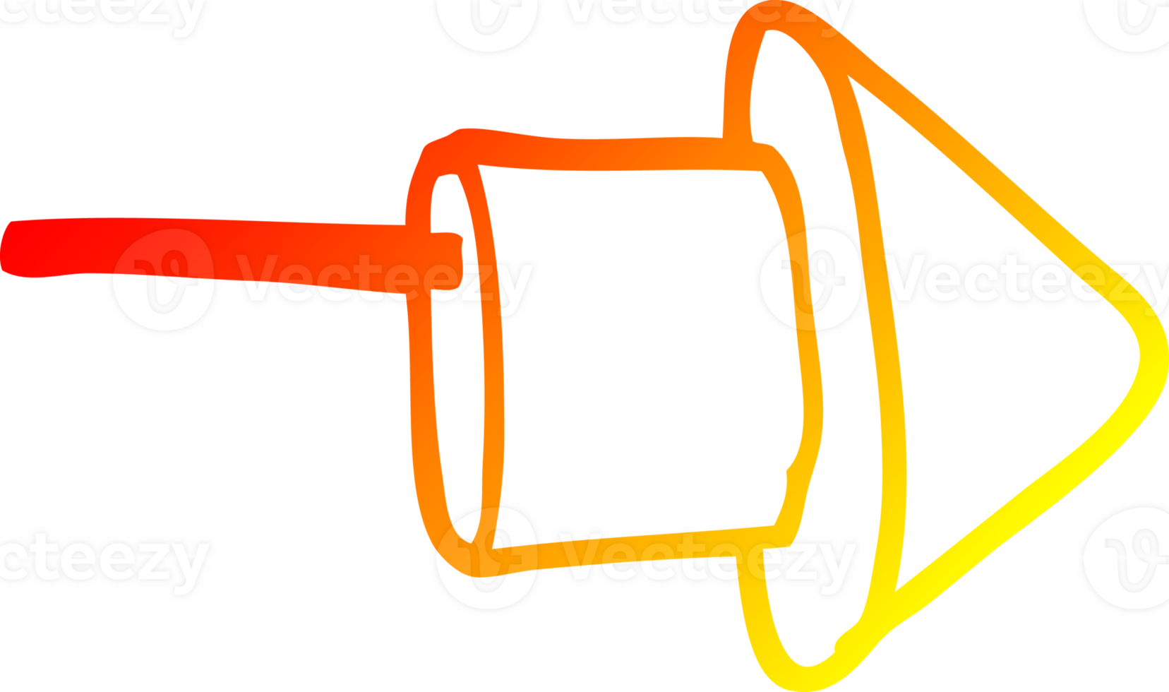 warm gradient line drawing of a cartoon firework png