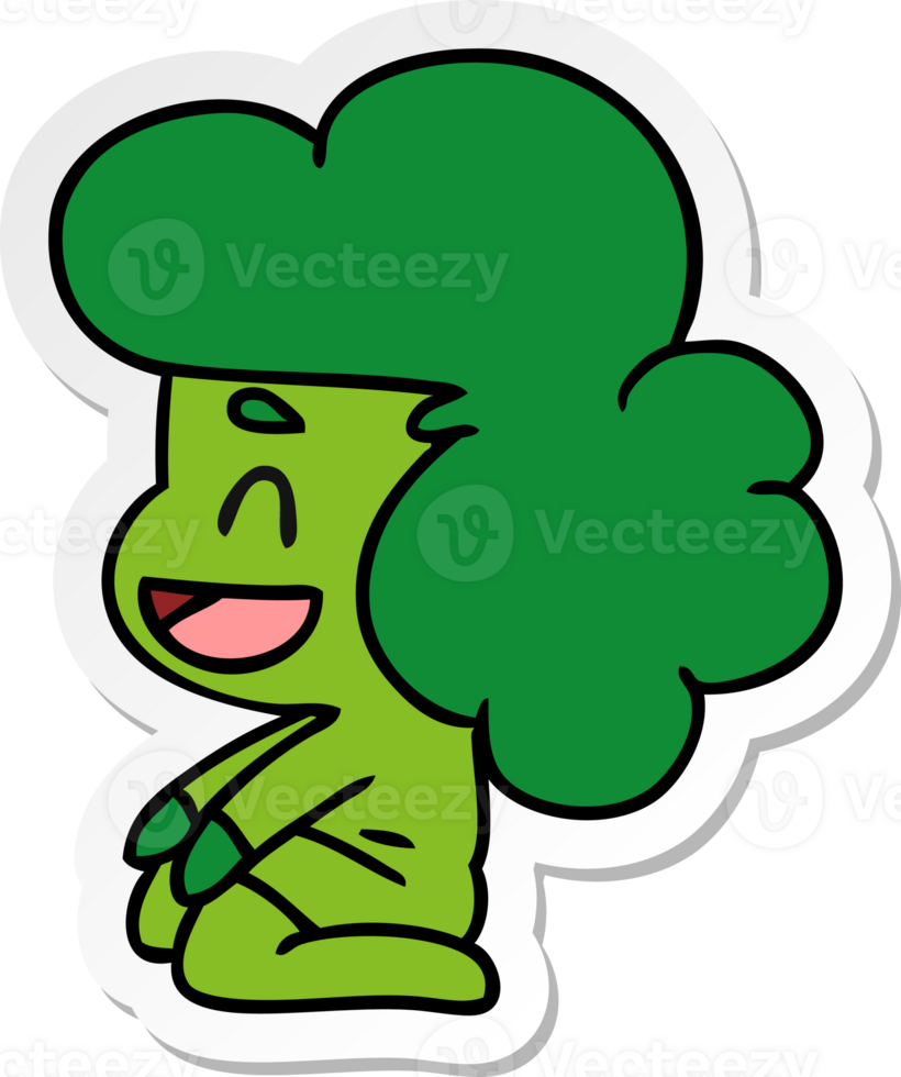 sticker cartoon illustration of a kawaii alien girl png