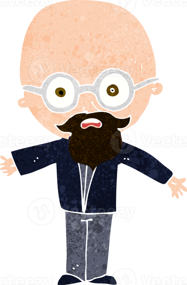 cartoon genius scientist png