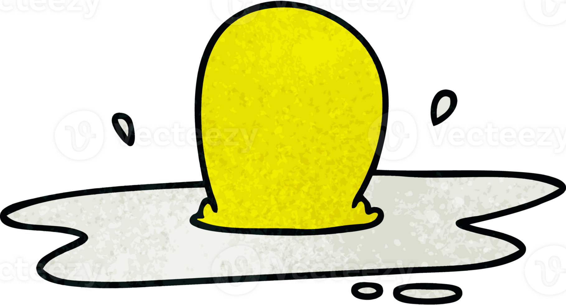 hand drawn quirky cartoon fried egg png