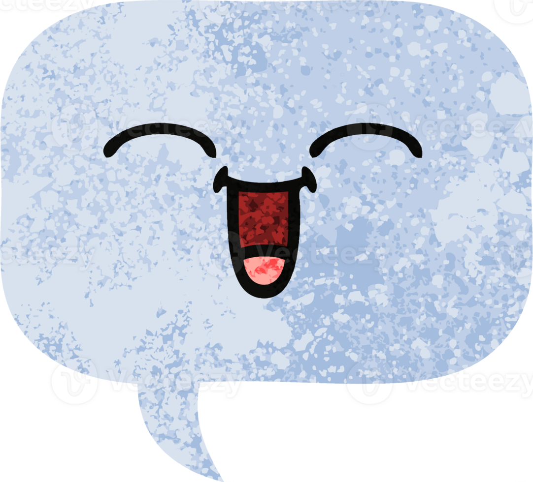 retro illustration style cartoon of a speech bubble png