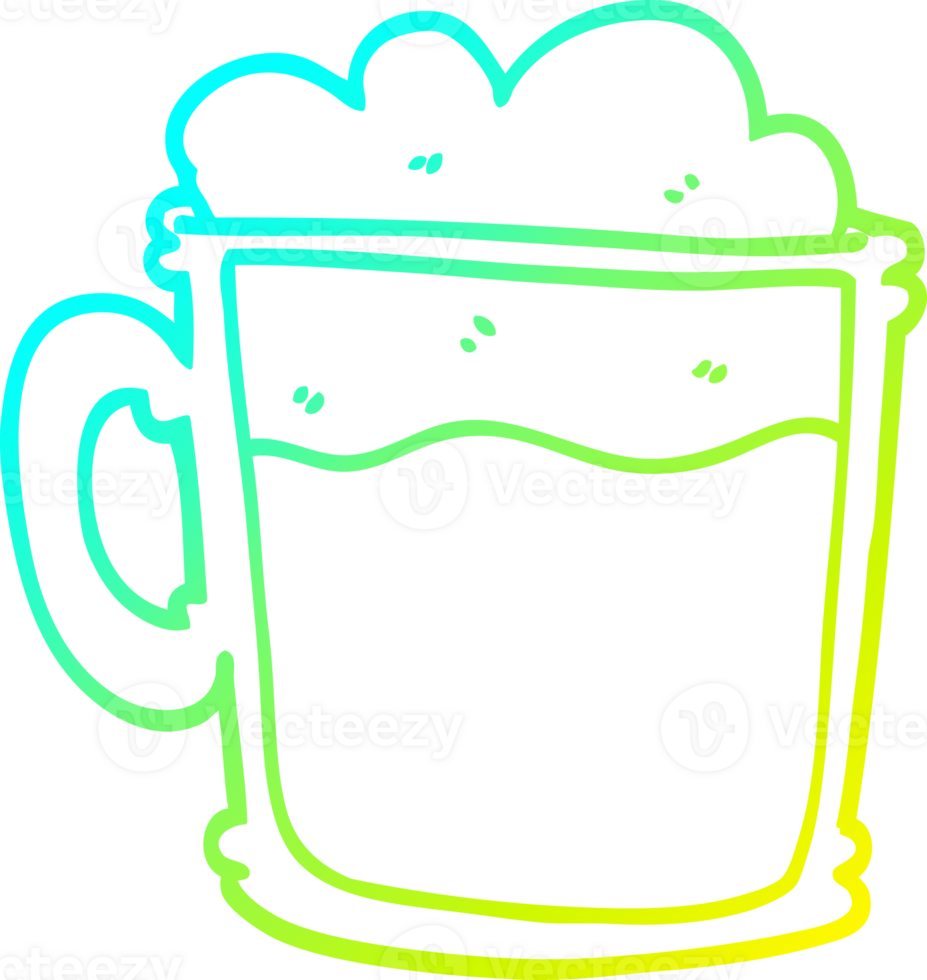 cold gradient line drawing of a cartoon cup of blackberry png