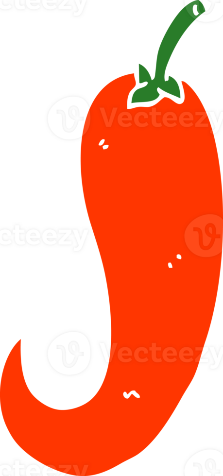 cartoon doodle red hot chilli pepper png