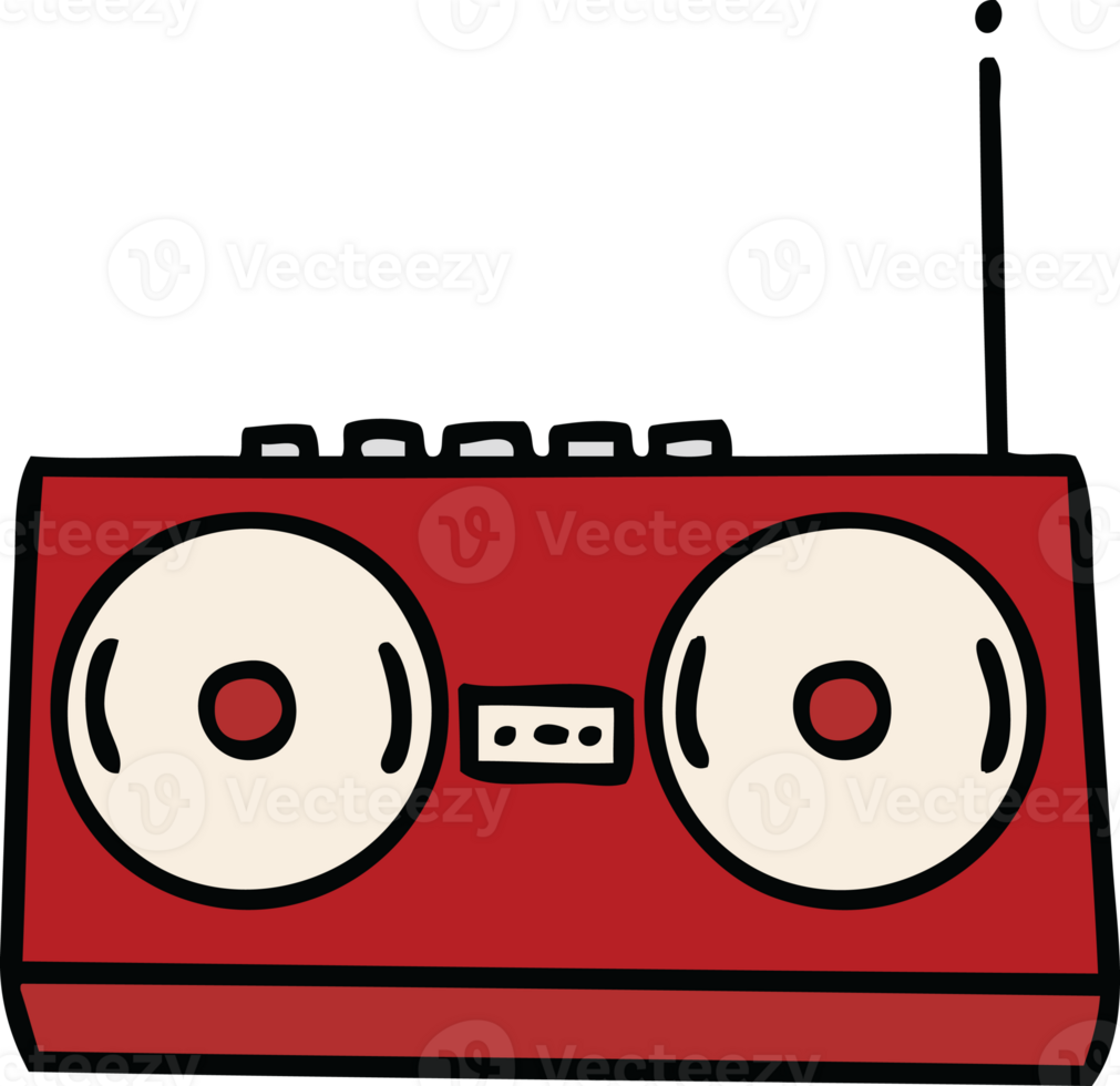 cute cartoon of a stereo png