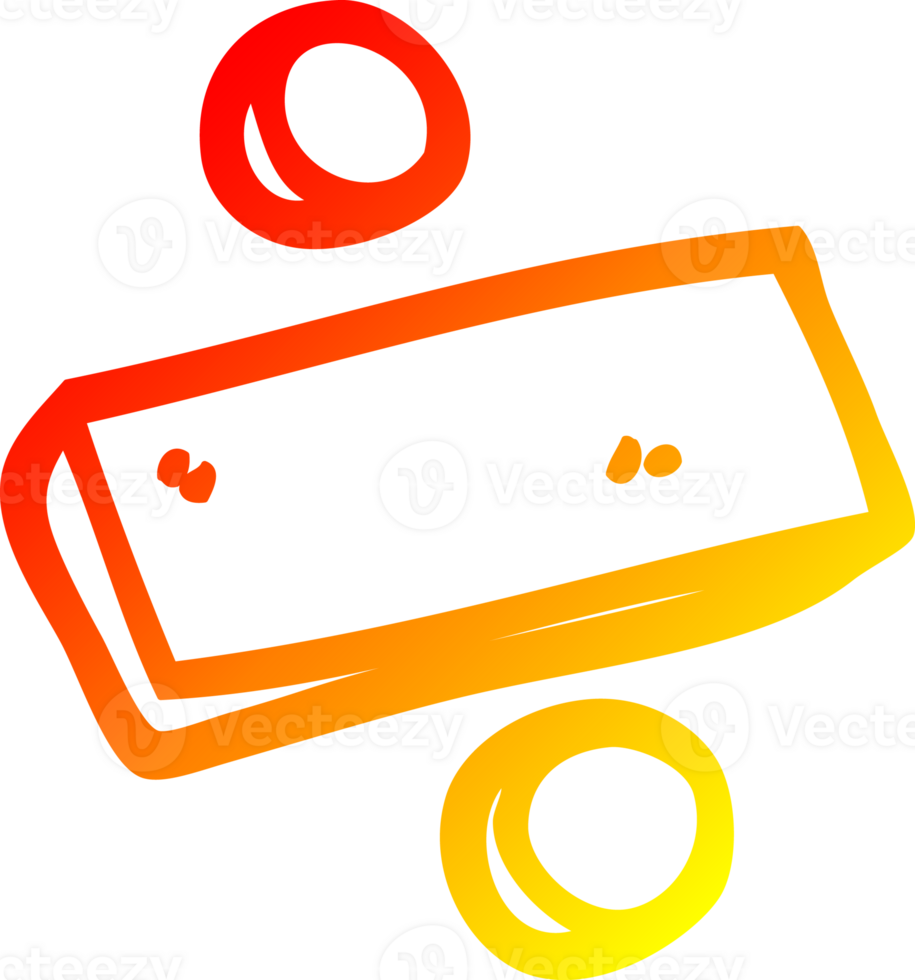 warm Gradient Linie Zeichnung von ein Karikatur Teilen Symbol png