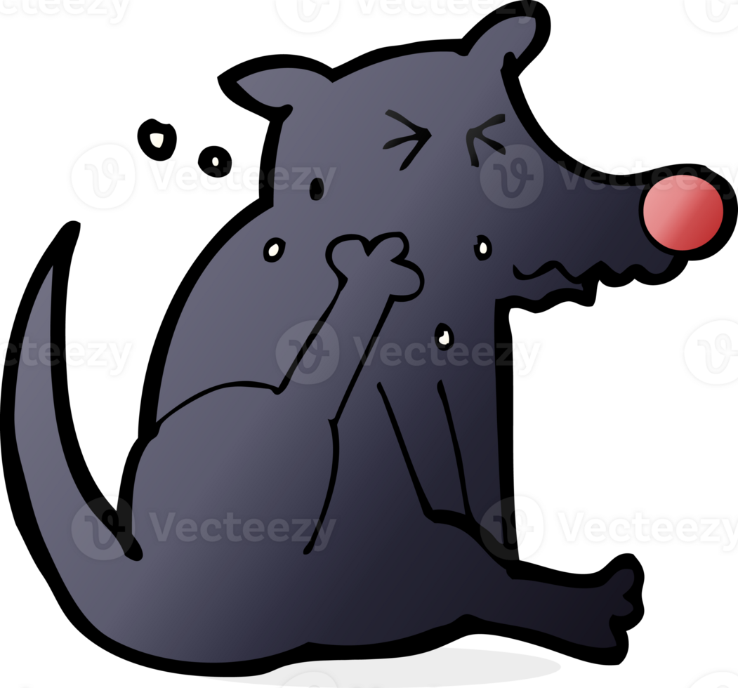 cartoon dog scratching png